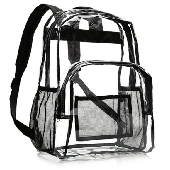Mens "Damon" Clear School Backpack - Picture 7 of 7